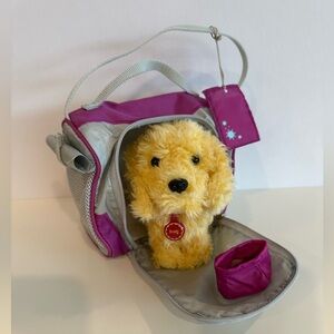 American Girl “Honey” Golden Retriever with Pet Carrier (Retired)